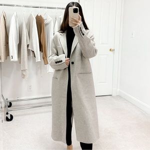 Andersson Bell Vincent Handmade Wool Blend Coat in Taupe Grey